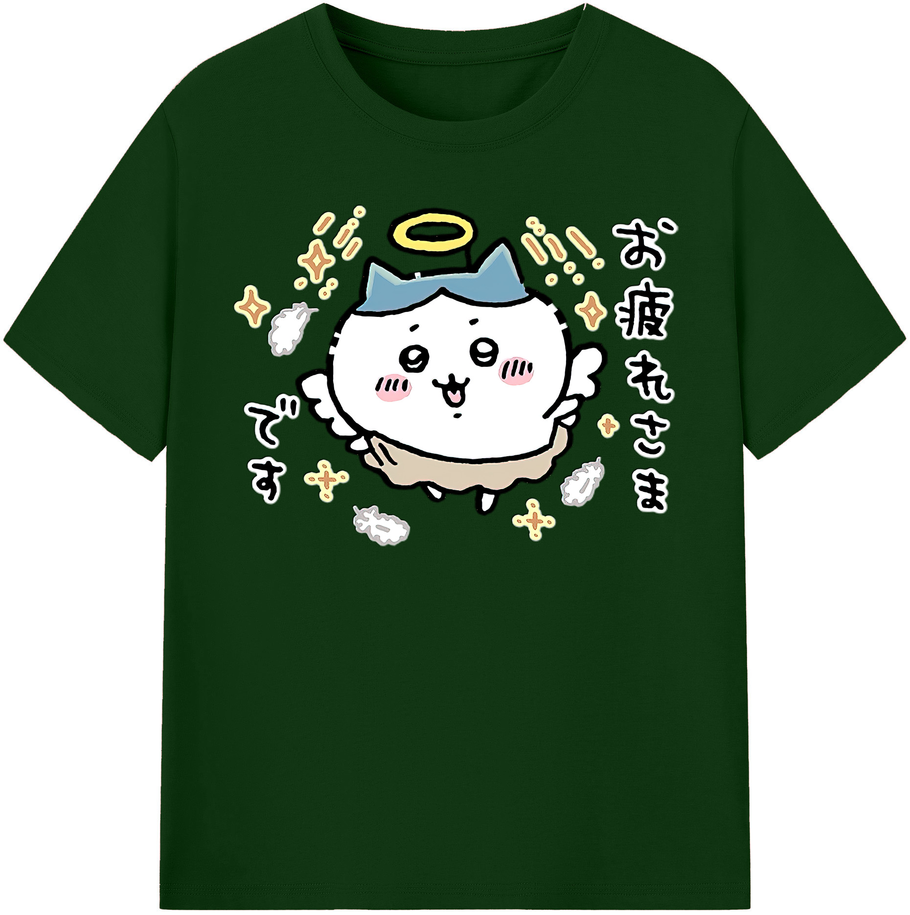 （画像用） ちいかわ ハチワレ Chii-kawa hachiware 綿100％半袖Tシャツ（フロントプリント）